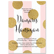 Load image into Gallery viewer, "Damaris" Pink Stripe + Gold Dot Baby Shower Invitation