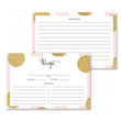 Load image into Gallery viewer, Pink Stripe + Gold Dot Recipe Cards Gift Set | Damaris