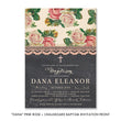Load image into Gallery viewer, "Dana" Pink Rose + Chalkboard Baptism Invitation