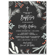 Load image into Gallery viewer, "Dorothy" Chalkboard Christmas Baptism Invitation