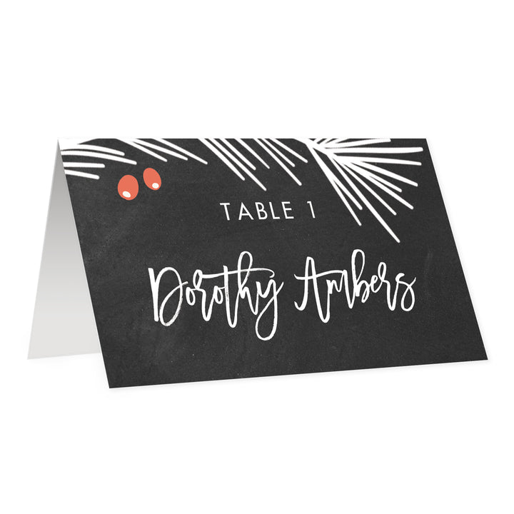 Chalkboard Holiday Place Cards | Dorothy
