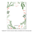 Load image into Gallery viewer, Festive Pine and Holly Bridal Shower Invitation in elegant green, red, and winter white design, perfect for Christmas.