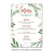 Load image into Gallery viewer, "Dorothy" White Holiday Bridal Shower Menu