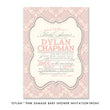 Load image into Gallery viewer, "Dylan" Pink Damask Baby Shower Invitation