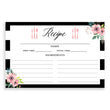 Load image into Gallery viewer, Floral + Stripe Set of 25 Recipe Cards