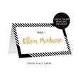Load image into Gallery viewer, Black + White Striped Place Cards | Ellen
