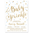 Load image into Gallery viewer, "Emery" Blue + Gold Glitter Dots Baby Sprinkle Invitation
