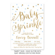 Load image into Gallery viewer, "Emery" Blue + Gold Glitter Dots Baby Sprinkle Invitation