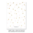 Load image into Gallery viewer, "Emery" Pink + Gold Glitter Dots Baby Sprinkle Invitation