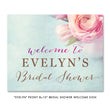 Load image into Gallery viewer, Elegant aqua and peonies bridal shower invitation, featuring a classic and modern design with blooming pink peonies.