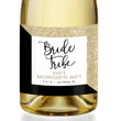 Load image into Gallery viewer, "Evie" Gold Glitter + Black Bachelorette Party Champagne Labels