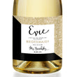 Load image into Gallery viewer, "Evie" Gold Glitter + Black Bridesmaid Proposal Champagne Labels
