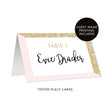 Load image into Gallery viewer, Blush + Gold Glitter Place Cards Evie