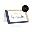 Load image into Gallery viewer, Navy + Gold Glitter Place Cards Evie