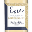 Load image into Gallery viewer, "Evie" Gold Glitter + Navy Bridesmaid Proposal Wine Labels