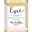 Load image into Gallery viewer, "Evie" Gold Glitter + Pink Bridesmaid Proposal Wine Labels