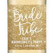 Load image into Gallery viewer, "Evie" Gold Glitter Bride Tribe Bachelorette Party Wine Labels