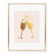 Load image into Gallery viewer, Clinking Champagne Foil Art Print