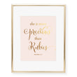 Load image into Gallery viewer, Rubies Proverbs 3:15 Foil Art Print