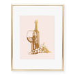 Load image into Gallery viewer, Wine Glass + Bottle Foil Art Print