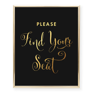 Find Your Seat Foil Art Print