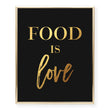 Load image into Gallery viewer, Food Is Love Foil Art Print