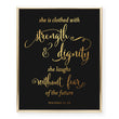 Load image into Gallery viewer, Strength & Dignity Proverbs 31:25 Foil Art Print
