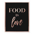 Load image into Gallery viewer, Food Is Love Foil Art Print