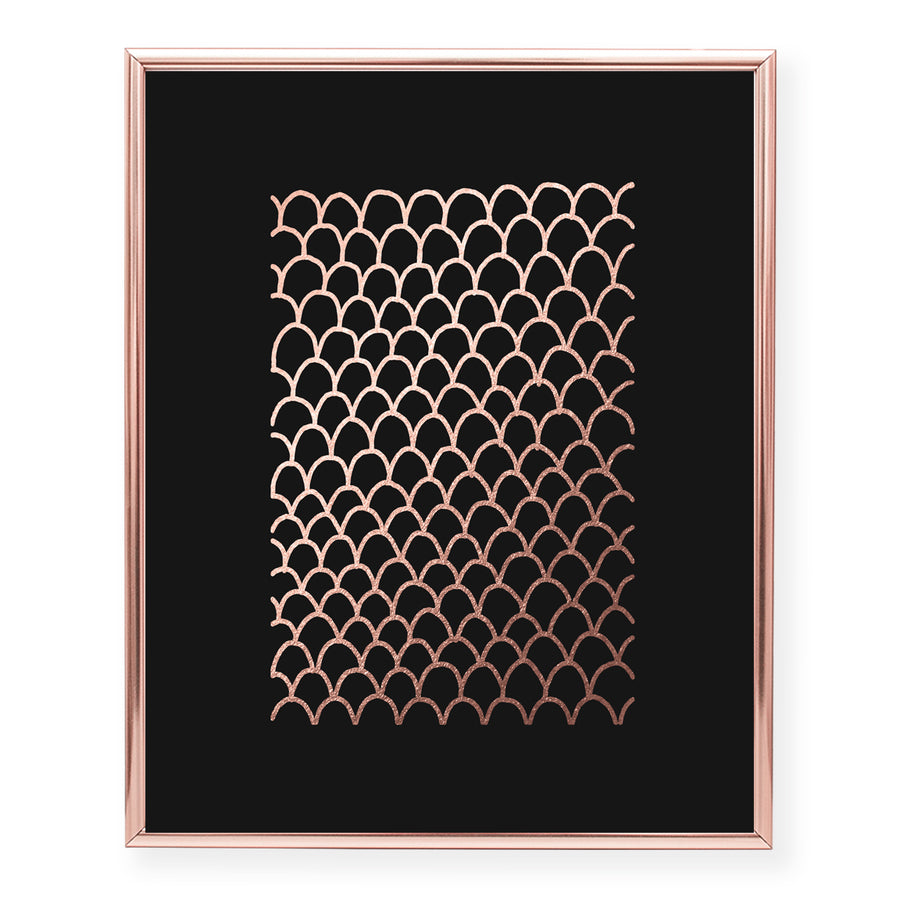 Scallop Pattern Foil Art Print