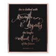 Load image into Gallery viewer, Strength & Dignity Proverbs 31:25 Foil Art Print