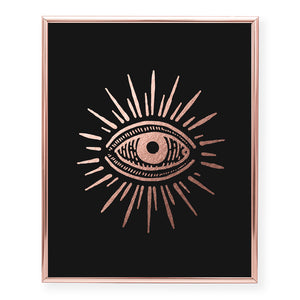 Vintage Eye Foil Art Print