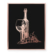 Load image into Gallery viewer, Wine Glass + Bottle Foil Art Print