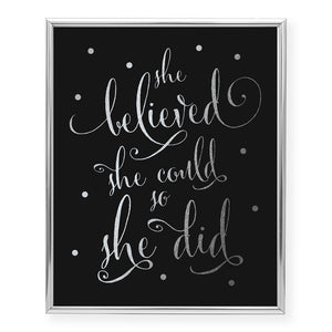 She Believed She Could Foil Art Print