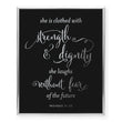 Load image into Gallery viewer, Strength & Dignity Proverbs 31:25 Foil Art Print