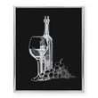 Load image into Gallery viewer, Wine Glass + Bottle Foil Art Print