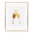 Load image into Gallery viewer, Clinking Champagne Foil Art Print