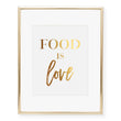 Load image into Gallery viewer, Food Is Love Foil Art Print