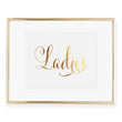 Load image into Gallery viewer, Ladies Restroom Sign Foil Art Print