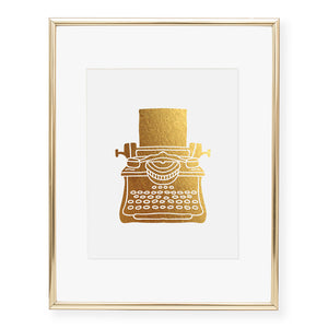 Typewriter Foil Art Print