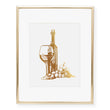 Load image into Gallery viewer, Wine Glass + Bottle Foil Art Print