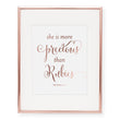 Load image into Gallery viewer, Rubies Proverbs 3:15 Foil Art Print