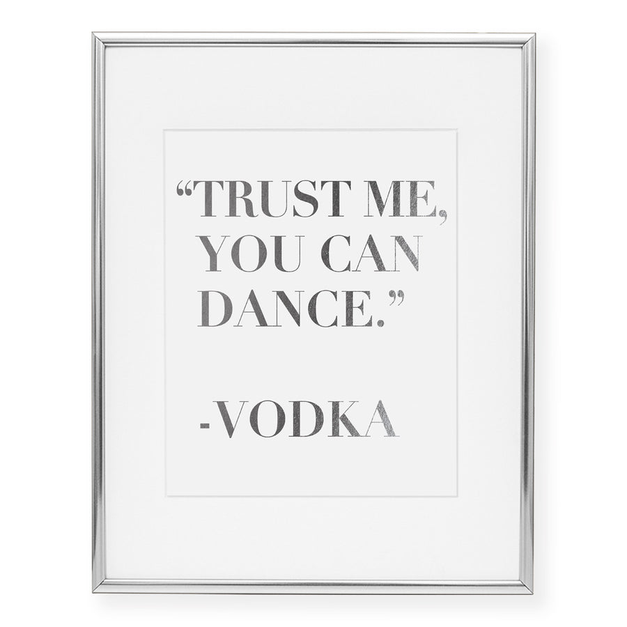 Vodka Quote Foil Art Print