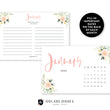 Load image into Gallery viewer, 2021 Floral + Greenery Desk Calendar by Digibuddha | Coll. 2