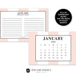 Load image into Gallery viewer, 2020 Classic Blush Stripe Desk Calendar by Digibuddha | Coll. 21