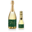 Load image into Gallery viewer, "Gunnar" Green + Gold Dots Holiday Champagne Labels