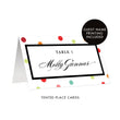 Load image into Gallery viewer, White Place Cards with Rainbow Dots | Gunnar