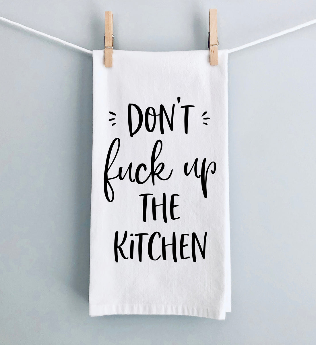 Custom Made Retro Don't Fuck Up My Kitchen Towel Dish Cloth Set