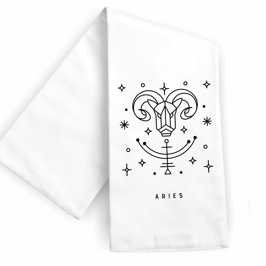 Aries Zodiac Sign Tea Towel