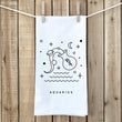 Load image into Gallery viewer, Aquarius Zodiac Sign Tea Towel