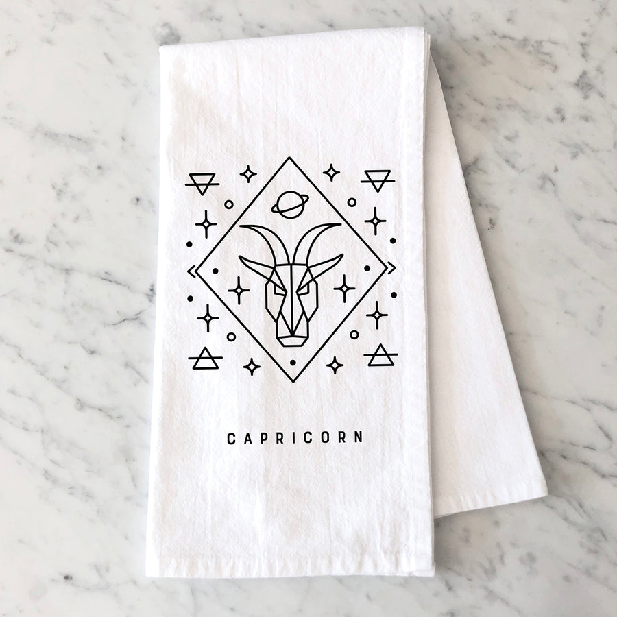 Capricorn Zodiac Sign Tea Towel